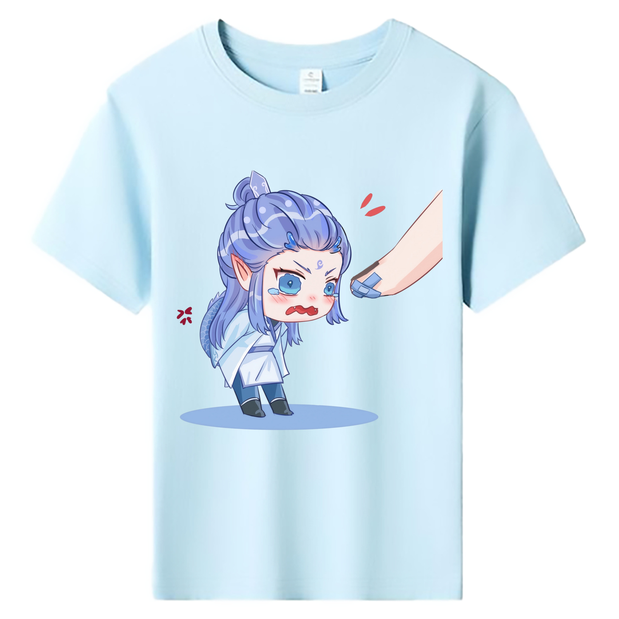 （画像用） Ne Zha 2 ナタ 魔童の大暴れ 綿100％キッズTシャツ（フロントプリント）